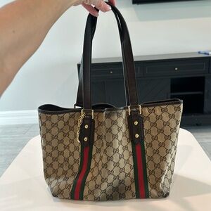 Gucci Brown Monogram Tote Bag